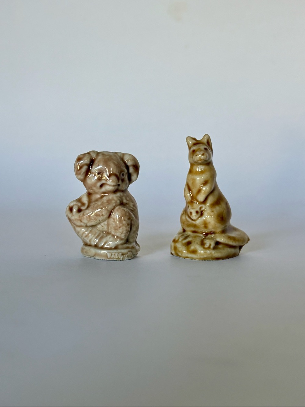 Wade Whimsies Ceramic Kangaroo and Koala Collectible Figurines From England